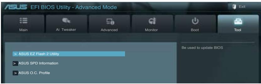 ASUS P8Z68-V LX - Menu tools (outils) - 1