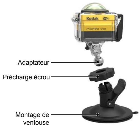 KODAK PIXPRO SP360 - Montage de ventouse : Pour l'attachment de pare-brise d'automotive (ou surfaces lisses) - 2