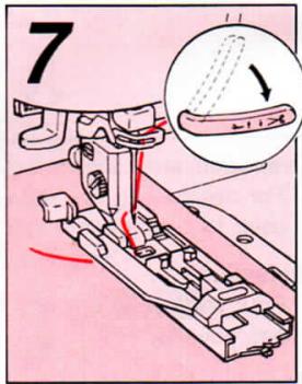 SINGER FUTURA 4000 N - Abaissez le pied boutonniere. - 2