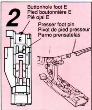SINGER FUTURA 4000 N - Selectionne la boutonniere désirée. - 1