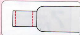 SINGER FUTURA 4000 N - How to use the stitch length manual override button and lever Comment utiliser le bouton et le levier de réglage manuel de longueur Comoutilizar el boton y la palanca manual de anulacion - 3