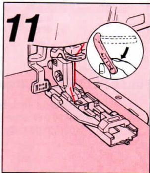 SINGER FUTURA 4000 N - Coupez les fils lorsque la boutonniere est terminée. - 1