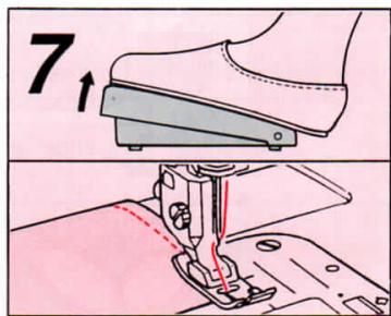 SINGER FUTURA 4000 N - How to use the stitch length manual override button and lever Comment utiliser le bouton et le levier de réglage manuel de longueur Comoutilizar el boton y la palanca manual de anulacion - 17