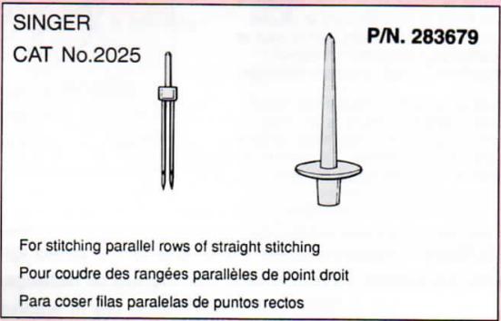 SINGER FUTURA 4000 N - Twin Needle Sewing (Optional) Couture à aiguilles jumeées (Option) Costuras con aguja doble (Optional) - 7