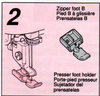 SINGER FUTURA 4000 N - Utilizez le pied spécifique. - 2