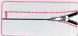 SINGER FUTURA 4000 N - How to use the stitch length manual override button and lever Comment utiliser le bouton et le levier de réglage manuel de longueur Comoutilizar el boton y la palanca manual de anulacion - 2