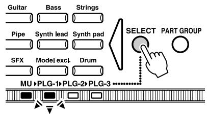 YAMAHA PLG150-DR-PLG150-PC - Activez la carte PLG150-DR/PLG150-PC pour la partie désirée. - 1