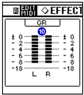 EDIT MIDI EFFECT GR ± 0..... - 2..... - 4..... - 6..... - 8..... -18..... L R ± 0 - 2 - 4 - 6 - 8 -18