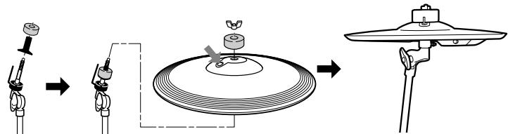 YAMAHA DTXPRESS IV SPECIAL SET - Figure 18: Support de cymbale et pad pour cymbale - 1