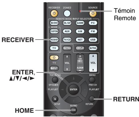 ONKYO TX-NR525 S - Utilisation du menu principal (HOME) - 1