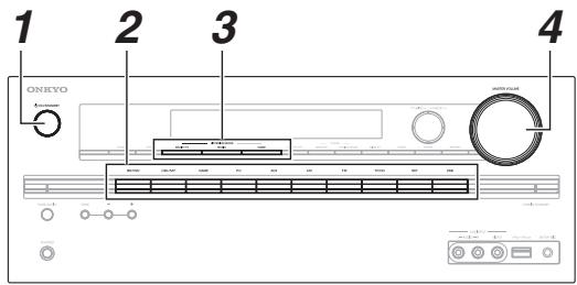 ONKYO TX-NR525 S - Ajustez le volume. - 1