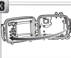 NIKON CAISSON ETANCHE WP-CP5-JUSQU-A 40 M DE PROFONDEUR - Öffnen Sie den Verschluss des Gehäuses - 4