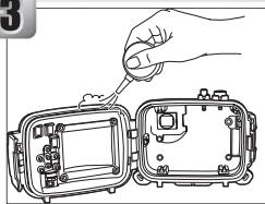 NIKON CAISSON ETANCHE WP-CP5-JUSQU-A 40 M DE PROFONDEUR - Retirer le joint torique - 3