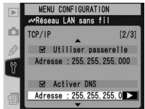 NIKON WT-2 - Menu TCP/IP, page 2/3 - 18