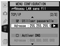 NIKON WT-2 - Menu TCP/IP, page 2/3 - 9