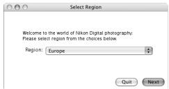 NIKON WT-2 - Si la boîte de dialogue « Select Region » ne s'affiche pas - 7