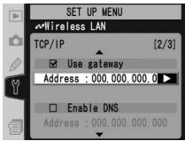 NIKON WT-2 - TCP/IP Menu, Page 2/3 - 3