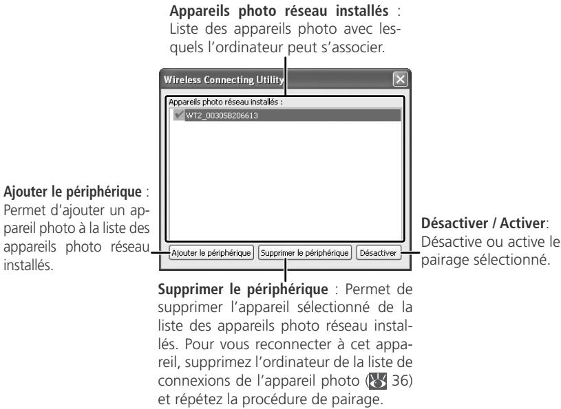 NIKON WT-2 - Fenêtre de Wireless Connecting Utility - 1