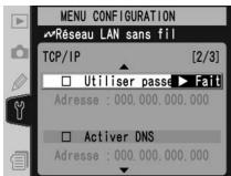 NIKON WT-2 - Menu TCP/IP, page 2/3 - 1