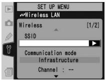 NIKON WT-2 - Wireless Menu, Page 1/2 - 1