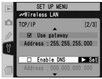 NIKON WT-2 - TCP/IP Menu, Page 2/3 - 10