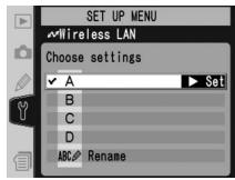 NIKON WT-2 - Choose Settings - 1