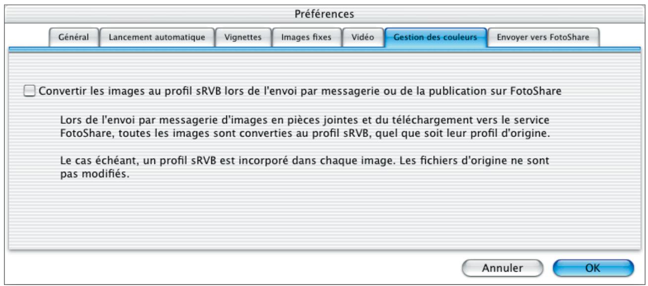 NIKON VIEW 5.5 - Préférences – Gestion des couleurs (Nikon Browser/ Nikon Viewer) - 1
