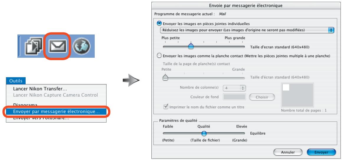 NIKON VIEW 5.5 - Envoyer des images par courrier électronique - 1