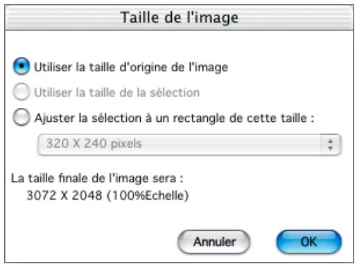 NIKON VIEW 5.5 - Paramètres généraux (Palette d'outils) – Taille de l'image - 2