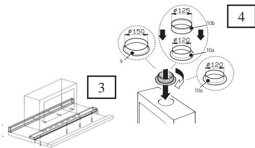 AEG-ELECTROLUX DF 7290 - Perfuração da superficie de suporte e montagem do exaustor - 2