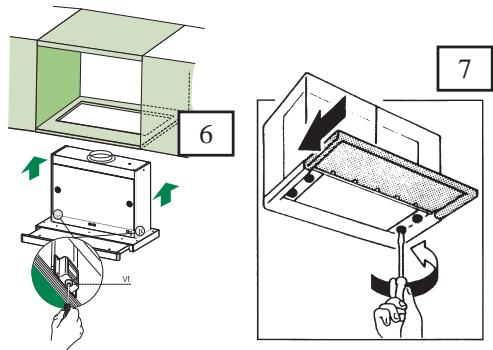 AEG-ELECTROLUX DF 7290 - Bohren der Trägerplatte und Montage der Dunstabzugshaube - 4