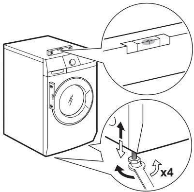 AEG-ELECTROLUX WASL2E201 - Positionnement et mise à niveau - 1