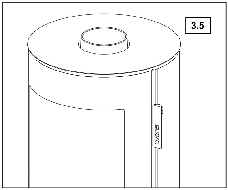 SUPRA CHLOE - Inversion du raccordement de fumées (fig. 3.5-3.8) - 1