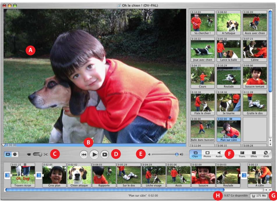 APPLE IMOVIE HD - Fenêtre principale - 1