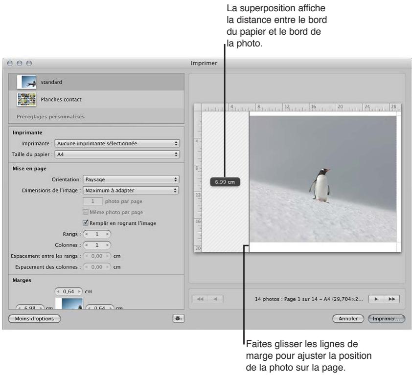 APPLE APERTURE 3.3 - Pour ajuster manuellement la position d'une seule photo sur une page - 1