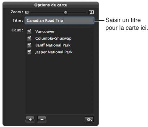 APPLE APERTURE 3.3 - Pour donner un titre à la carte - 1