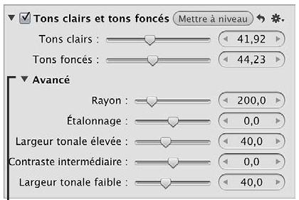 APPLE APERTURE 3.3 - Utilisation des commandes de correction des tons clairs et foncés originales - 1