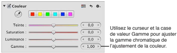 APPLE APERTURE 3.3 - Pour ajuster une valeur de couleur dans une image - 5