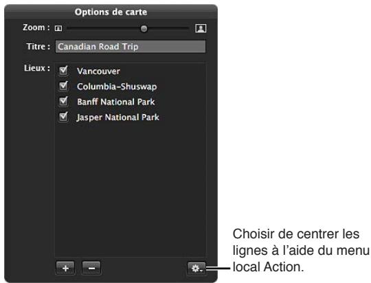 APPLE APERTURE 3.3 - Pour choisir la zone affichée sur la carte - 1