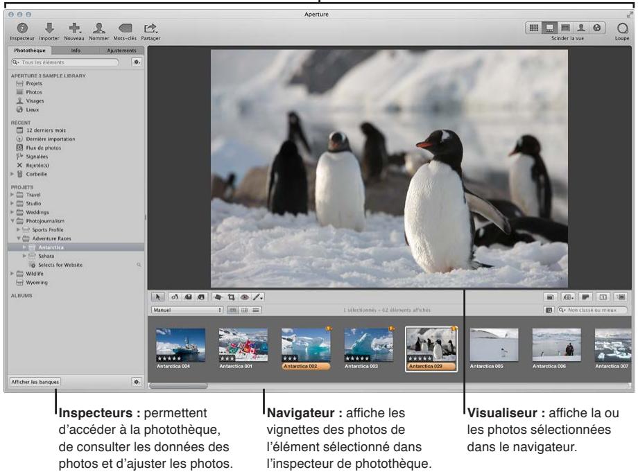 APPLE APERTURE 3.3 - Vue d'ensemble de l'interface Aperture - 1
