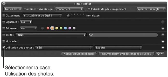 APPLE APERTURE 3.3 - Pour rechercher des photos en fonction des informations d'utilisation - 1