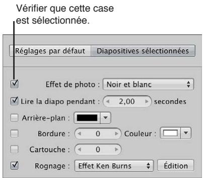 APPLE APERTURE 3.3 - Application d'un effet de photo à certaines diapositives - 1