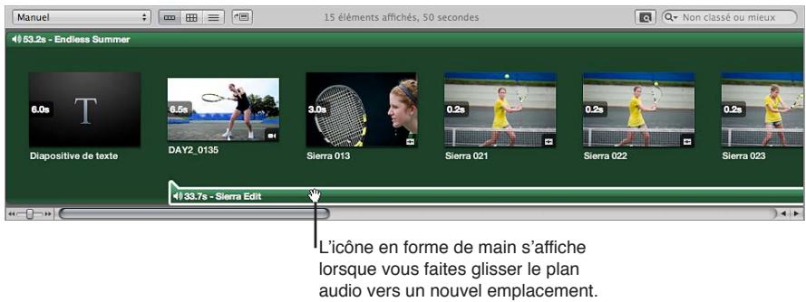 APPLE APERTURE 3.3 - Utilisation des clips audio insérés sur la piste audio secondaire - 2