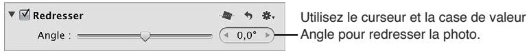 APPLE APERTURE 3.3 - Pour redresser une image à l'aide des commandes Redresser - 1