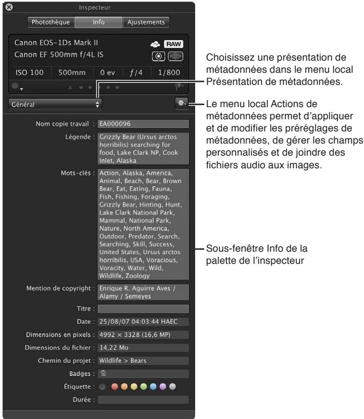 APPLE APERTURE 3.3 - Pour afficher l'inspecteur d'informations - 2