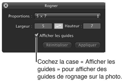 APPLE APERTURE 3.3 - Pour rogner une image à l'aide de l'outil Rogner - 7