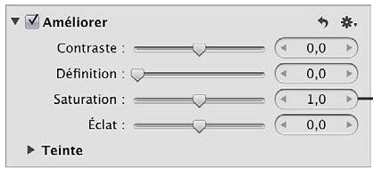 APPLE APERTURE 3.3 - Pour modifier la saturation d'une image - 1