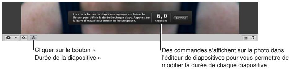 APPLE APERTURE 3.3 - Pour définir la durée d'une diapositive à la volée - 1