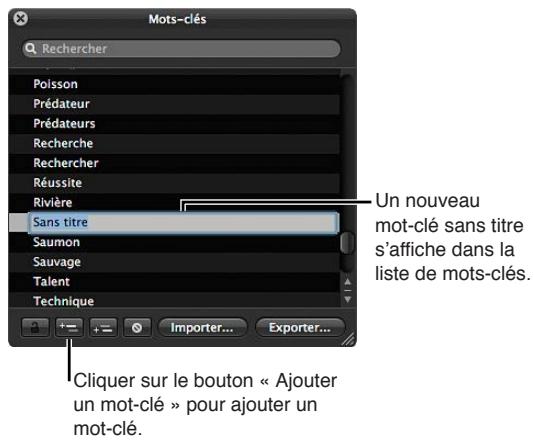 APPLE APERTURE 3.3 - Pour ajouter des mots-clés à la bibliothèque de mots-clés - 1