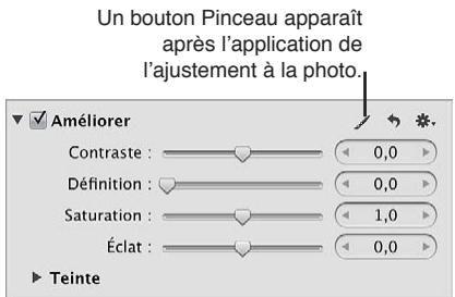 APPLE APERTURE 3.3 - Vue d'ensemble des ajustements appliqués au pinceau - 3